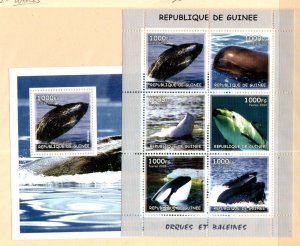 Guinea (2002 Whales) - 2 sheets Mint NH [TG1738]