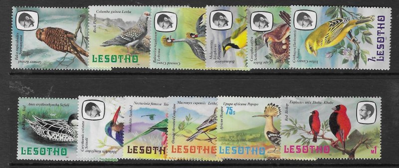 Lesotho 321-332  1981  Birds  12 of 14  VF  NH