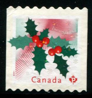 2491 Canada \P\ Xmas - Holly, used