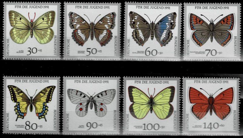 Germany 1991,Sc.#B705-2 MNH, For Youth: Butterflies