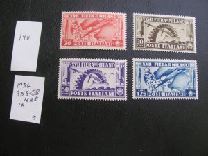 ITALY 1936 MNH SC 355-358 SET  XF $18 (190)