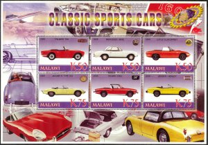 Malawi 2006 Classic Sport Cars ( II ) Sheet MNH