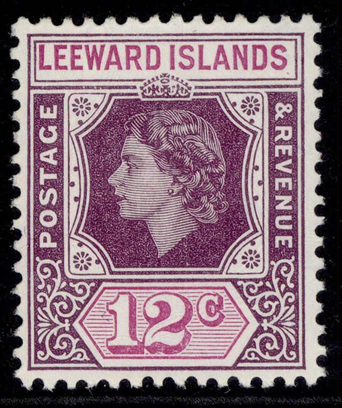 LEEWARD ISLANDS QEII SG134, 12c dull & reddish purple, M MINT.