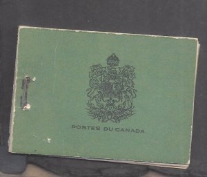 Canada # 20b BOOKLET MEDALLION ISSUE FRENCH COMPLETE TYPE II BS29887