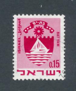 Israel 1969 Scott 389 used - 15a, Arms of Bat Yam