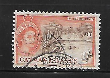 CAYMAN ISLANDS, 145, USED, TYPES OF 1950 WITH PORTRAIT OF QUEEN ELIZABETH