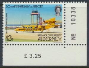 Alderney  SG A19  SC# 19 Aviation Aircraft Mint Never Hinged see scan