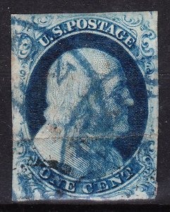 MOstamps - US Scott #7 Used (paper on back, crease) - Lot # HS-A913