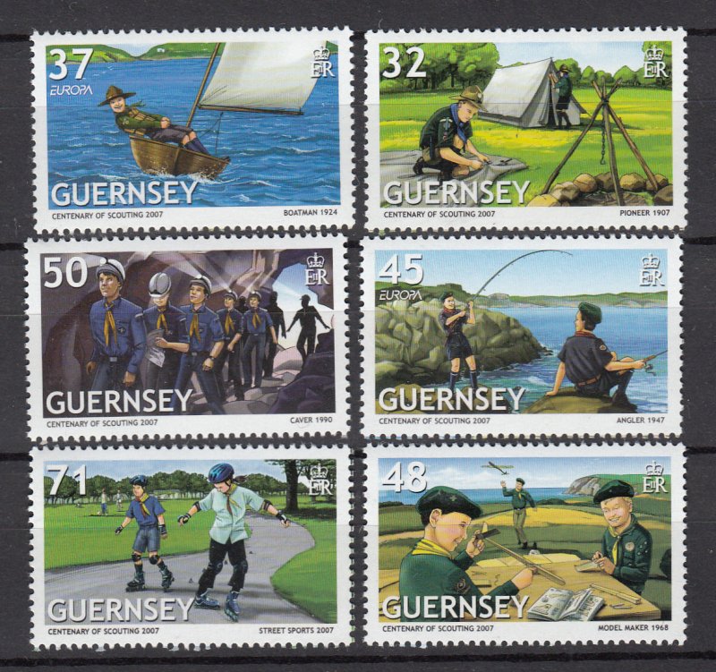 Guernsey 2007 Scouting,   set of 6, Mint NHM