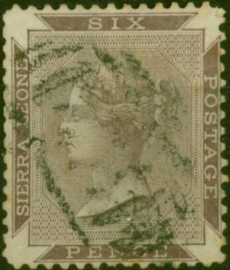 Sierra Leone 1890 6d Brown-Purple SG36 Good Used