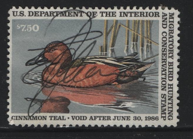 US, RW52, SIGNED , 1985, DUCK STAMP