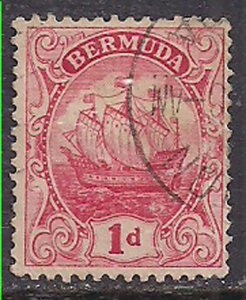 Bermuda 1910 - 25 KGV 1d Red SG 46 used ( A584 )