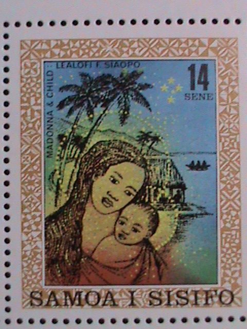 SAMOA  CHRISTMAS-VIRGIN AND THE CHILD PAINTING MNH S/S-  WE SHIP TO WORLD WIDE