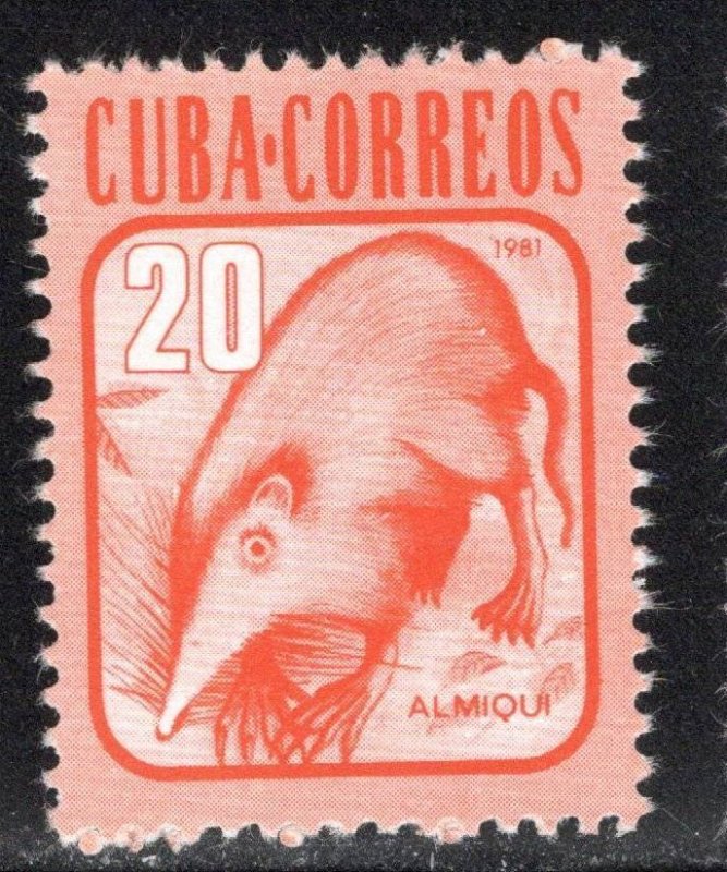 CUBA Sc# 2460  FAUNA  animals 20c ALMAQUI    1981  MNH