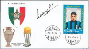 65609 - AJMAN - 1968 FDC envelope FOOTBALL cover - INTER: Angelo Domenghini-