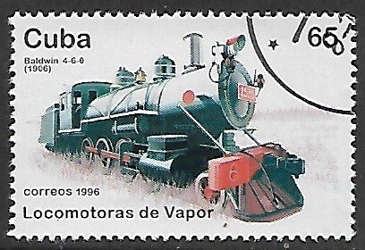 Cuba # 3767 - Locomotive - Baldwin 4.6.0 - unused CTO.....{Z22}