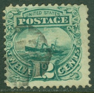 EDW1949SELL : USA 1869 Scott #117 Used. Light cancel. Catalog $140.00.