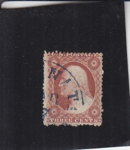 3c Washington, 1857 Issue, Sc #25, Used (32397)