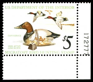 U.S. #RW42 MINT PL# SINGLE OG NH