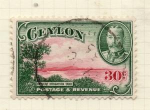 Ceylon 1935 Early Issue Fine Used 30c. 299079