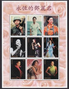 Grenada-SC#2496-sheet of 9-unused-NH-Teresa Teng Chinese Ent