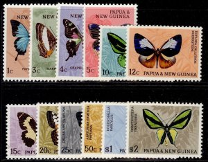 AUS - Papua New Guinea QEII SG82-92, 1966-67 decimal butterflies set, NH MINT.