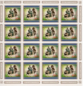 Equatorial Guinea 1977 Mi#1120/1126 CHINESE ART-HORSES 7 MINI-SHEETLETS (16) MNH