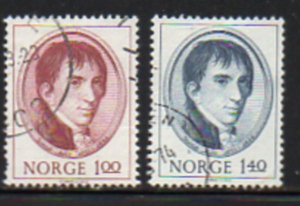 Norway Sc  621-2 1973 Jacob Aall stamp set used