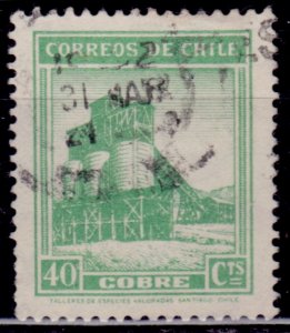 Chile, 1939, Copper Mine, 40c, sc#203, used
