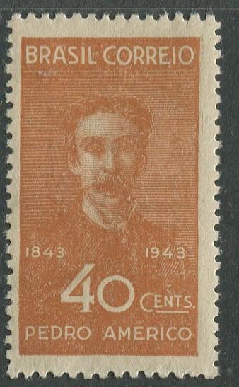 Brazil - Scott 618 - Pedro Americo Artist - 1943 - MNH- Single 40c Stamp