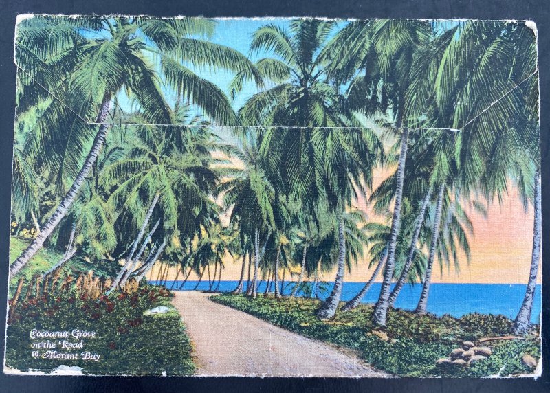 1939 Kingston Jamaica Souvenir Folder Postcards Cover To Mandelein IL Usa