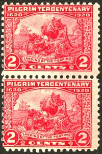 U.S. #549 MINT PAIR OG NH CREASES