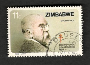 1982 Zimbabwe Sc #456 Dr. Robert Koch scientist of TB Bacillus - Used stamp