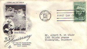 United States, First Day Cover, South Dakota