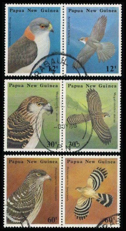 Papua New Guinea Scott 621a, 623a, 625a Used.