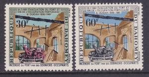 Dahomey 153-54 MNH 1962 Evacuation of Fort Ouidah by Portuguese 1st Anniversary