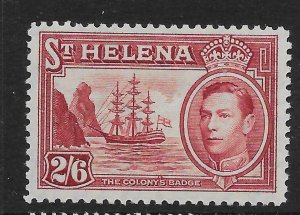 ST.HELENA SG138 1938 2/6 MAROON MTD MINT