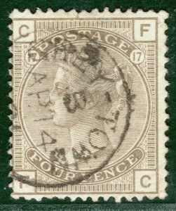 GB Used Abroad NICARAGUA QV SG.154 4d Garter *GREY-TOWN* CDS Used c£500- GRED103