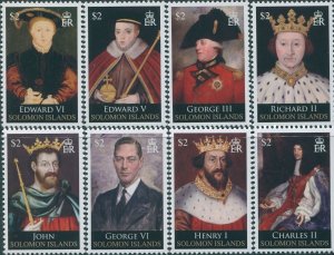 Solomon Islands 2010 SG1281-1288 Kings and Queens of England part 3 set MNH