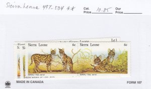 Sierra Leone 497-504 Serval Cats mnh