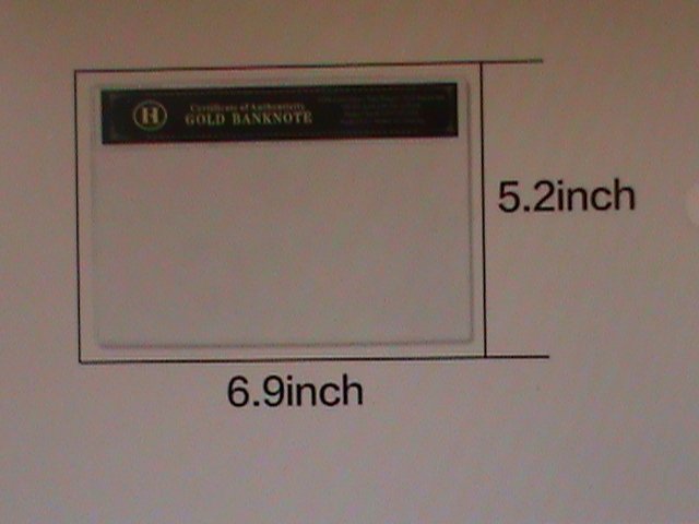 ​UNITED KINDOM-QUEEN ELIZABTH II 24 KARAT GOLD REPLICA $100 -VF WITH CERTIFICATE