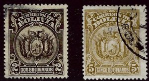 Bolivia SC#174, 177 Used F-VF hr...Worth a Close Look!