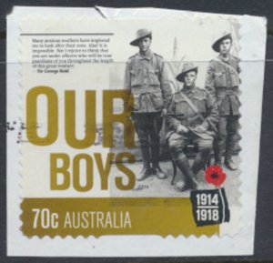 Australia  SC# 4109  from  2014 Used WW II  see details & scan