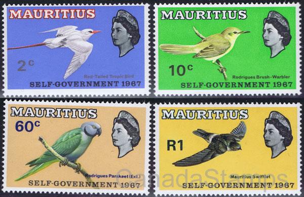 Mauritius 302-5 Birds complete set MNH A35488
