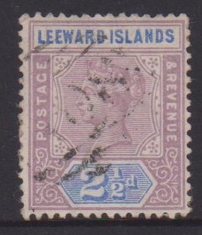 Leeward Islands Sc#3 Used Postmark A08