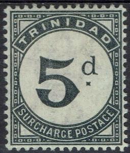 TRINIDAD 1885 POSTAGE DUE 5D WMK CROWN CA