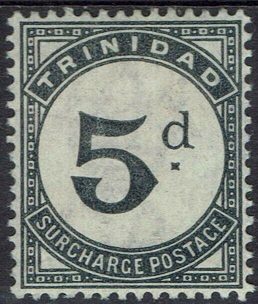 TRINIDAD 1885 POSTAGE DUE 5D WMK CROWN CA
