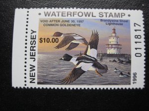 1996 Sc13 &13A N.J. State Duck Goldeneye and Lighthouse MNH Cv30.00