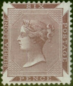 Sierra Leone 1890 6d Brown-Purple SG36 V.F VLMM