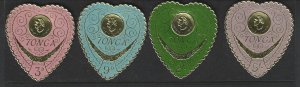 TONGA #136-139 Mint set Queen Salote Koula Coin 2017 SCV = $3.00